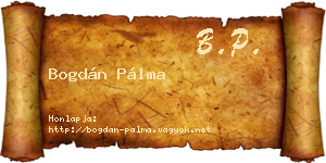 Bogdán Pálma névjegykártya